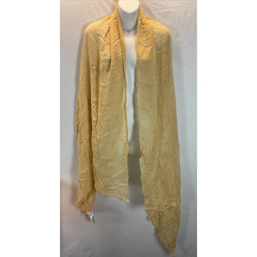 Eileen Fisher Light Yellow Sheer Wrap Scarf